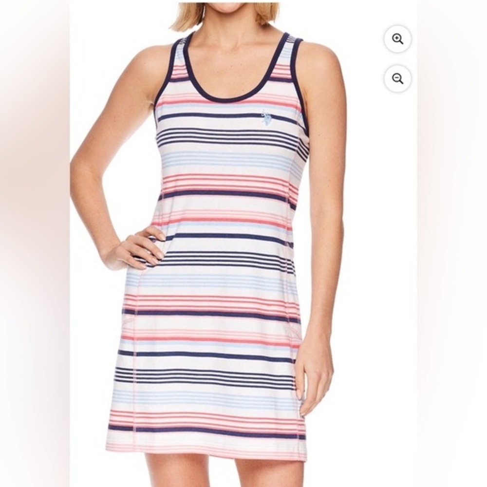 U.S. Polo Assn. Striped Mini Dress - Navy, Red, White